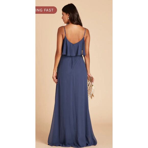 Birdy Grey Slate Blue Jane Bridesmaid Dress With Pockets Size Small NWT Medium - Picture 4 of 4